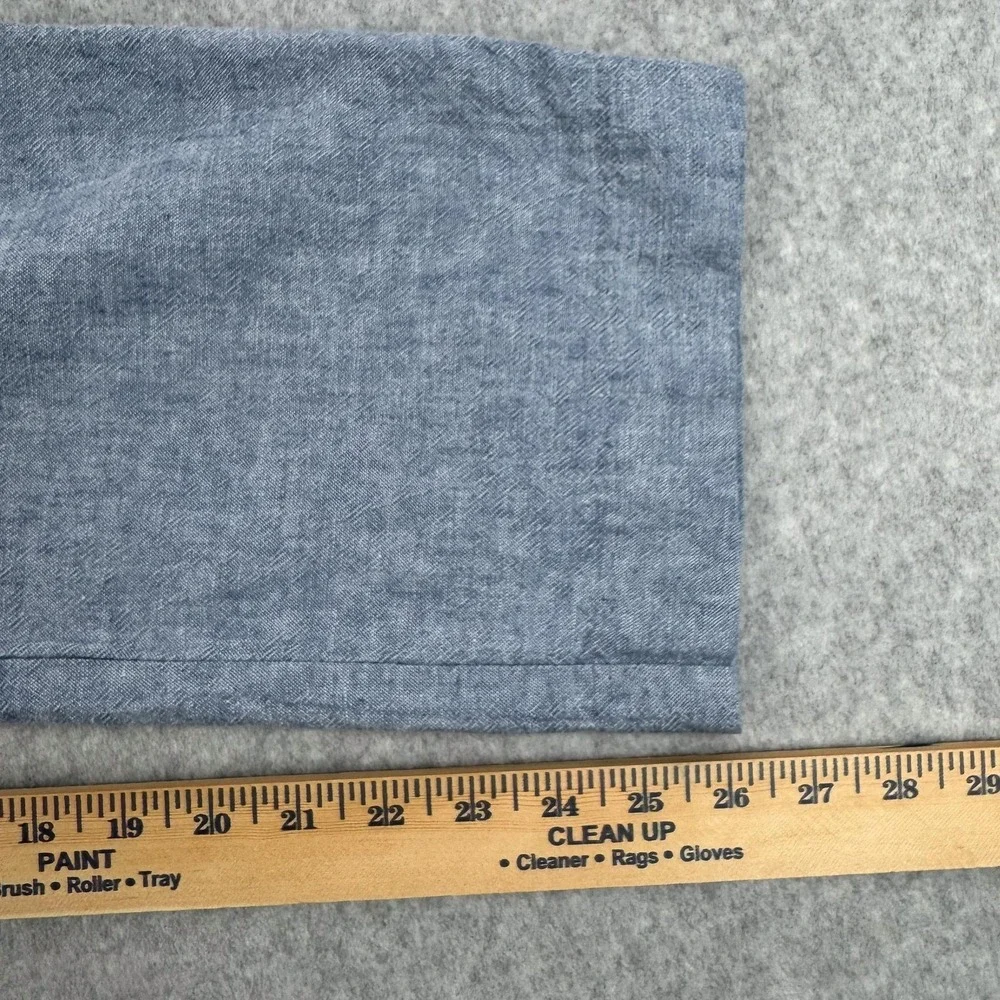 J Crew Pants Mens 36x26 Blue Linen Cotton Lightweight Chambray Summer Casual